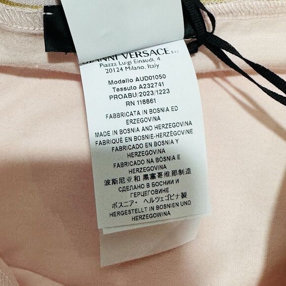 Versace Medusa Greca Border Racer Back Bralette and Panties Set Pink 1/ XS NWT - Picture 9 of 11